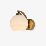 Art Deco Rippled Globe Glass Wall Sconce 1-Light