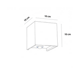 Modern Cube Outdoor Wall Light LED 1-Light