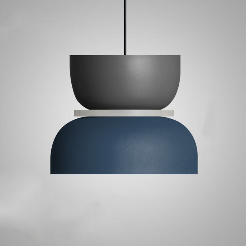 Nordic Zinc Alloy Dual-tone Dome Pendant Light LED 1-light