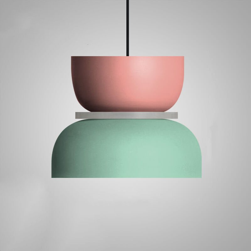 Nordic Zinc Alloy Dual-tone Dome Pendant Light LED 1-light