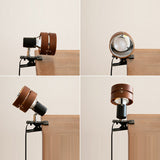 Japanese Solid Wood Round Clip Table Light | 1-Light
