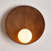 Modern Glass Round 1-Light Wall Sconce Lasson Living