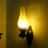 Vintage Glass Kerosene Style LED Wall Sconce | 1-Light