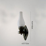 Vintage Glass Kerosene Style LED Wall Sconce | 1-Light