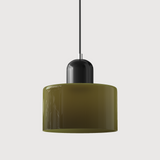 Bauhaus Glass Cylinder Pendant Light LED 1-Light