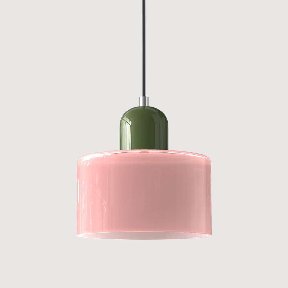 Bauhaus Glass Cylinder Pendant Light LED 1-Light