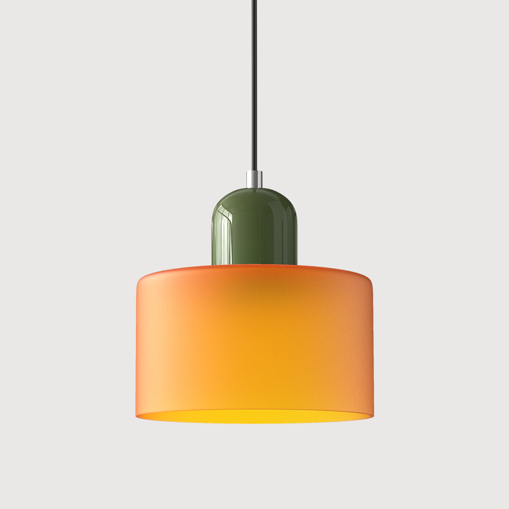 Bauhaus Glass Cylinder Pendant Light LED 1-Light