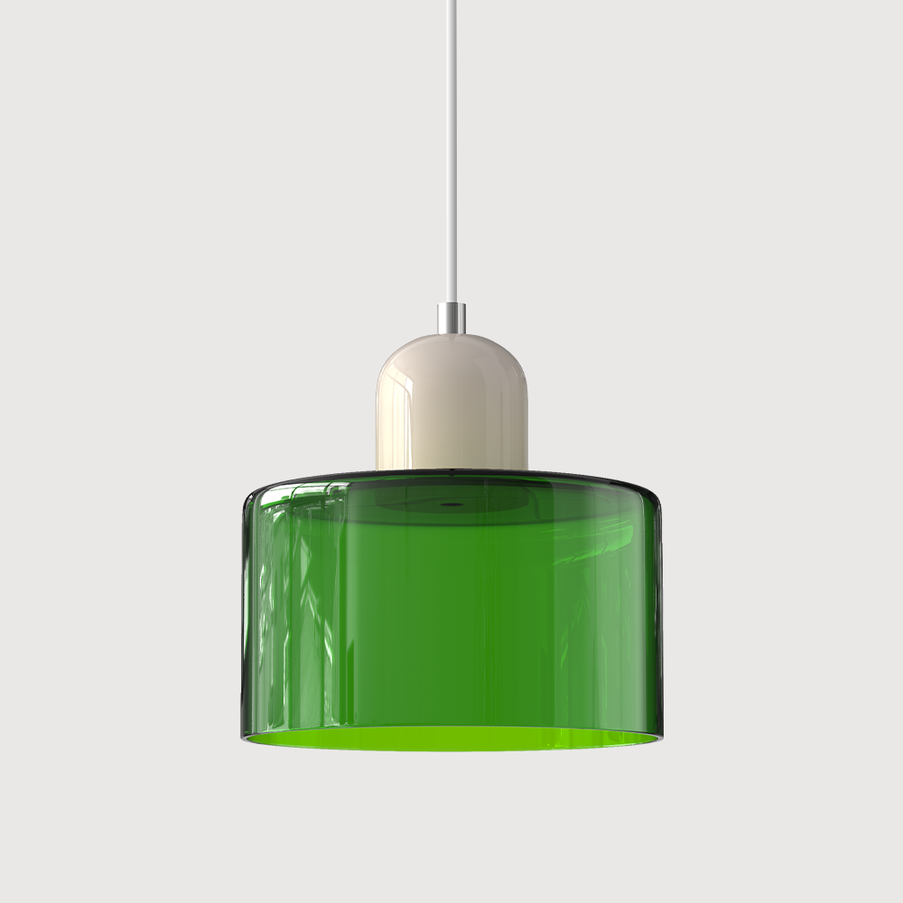 Bauhaus Glass Cylinder Pendant Light LED 1-Light