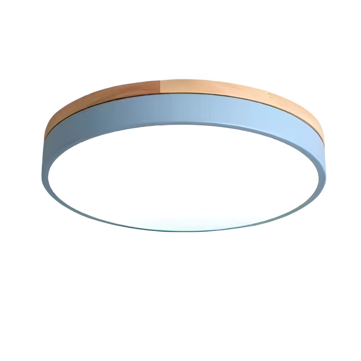 Scandinavian Round Wood Accent LED Ceiling Light