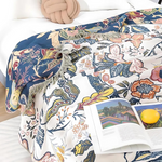 Rustic Artistic Flora Blanket | 100% Floral Cotton Blanket Lasson Living