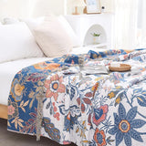 Rustic Artistic Flora Blanket | 100% Floral Cotton Blanket Lasson Living