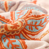 Rustic Floral Boho Blanket | 100% Cotton Floral Blanket Lasson Living