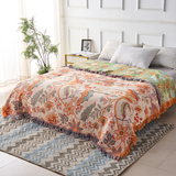 Rustic Floral Boho Blanket | 100% Cotton Floral Blanket Lasson Living