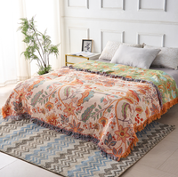 Rustic Floral Boho Blanket | 100% Cotton Floral Blanket Lasson Living