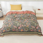Autumn Leaf Boho Reversible Blanket Lasson Living