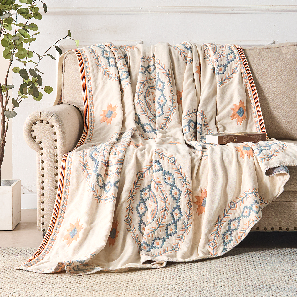 Serene Mandala | Cotton Throw Blanket Lasson Living