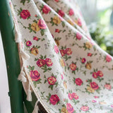 Floral Tasseled Soft Cotton Curtain Lasson Living