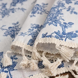 Blue Rose Floral Home Curtain Lasson Living