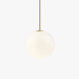 Minimalist Brass Globe Glass Pendant 1-Light