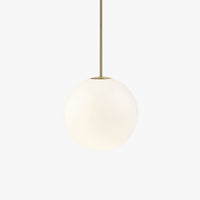 Minimalist Brass Globe Glass Pendant 1-Light