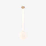 Minimalist Brass Globe Glass Pendant 1-Light