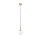 Minimalist Brass Globe Glass Pendant 1-Light