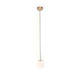 Minimalist Brass Globe Glass Pendant 1-Light