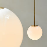 Minimalist Brass Globe Glass Pendant 1-Light