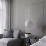 Minimalist Brass Globe Glass Pendant 1-Light