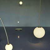 Minimalist Brass Globe Glass Pendant 1-Light