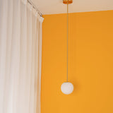 Minimalist Brass Globe Glass Pendant 1-Light