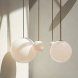 Minimalist Brass Globe Glass Pendant 1-Light