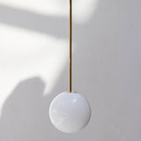 Minimalist Brass Globe Glass Pendant 1-Light