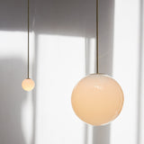 Minimalist Brass Globe Glass Pendant 1-Light
