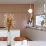 Minimalist Brass Globe Glass Pendant 1-Light