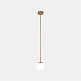 Minimalist Brass Globe Glass Pendant 1-Light