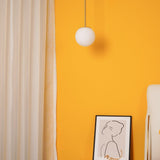 Minimalist Brass Globe Glass Pendant 1-Light