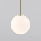 Minimalist Brass Globe Glass Pendant 1-Light