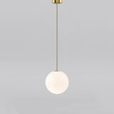 Minimalist Brass Globe Glass Pendant 1-Light