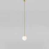 Minimalist Brass Globe Glass Pendant 1-Light