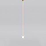 Minimalist Brass Globe Glass Pendant 1-Light