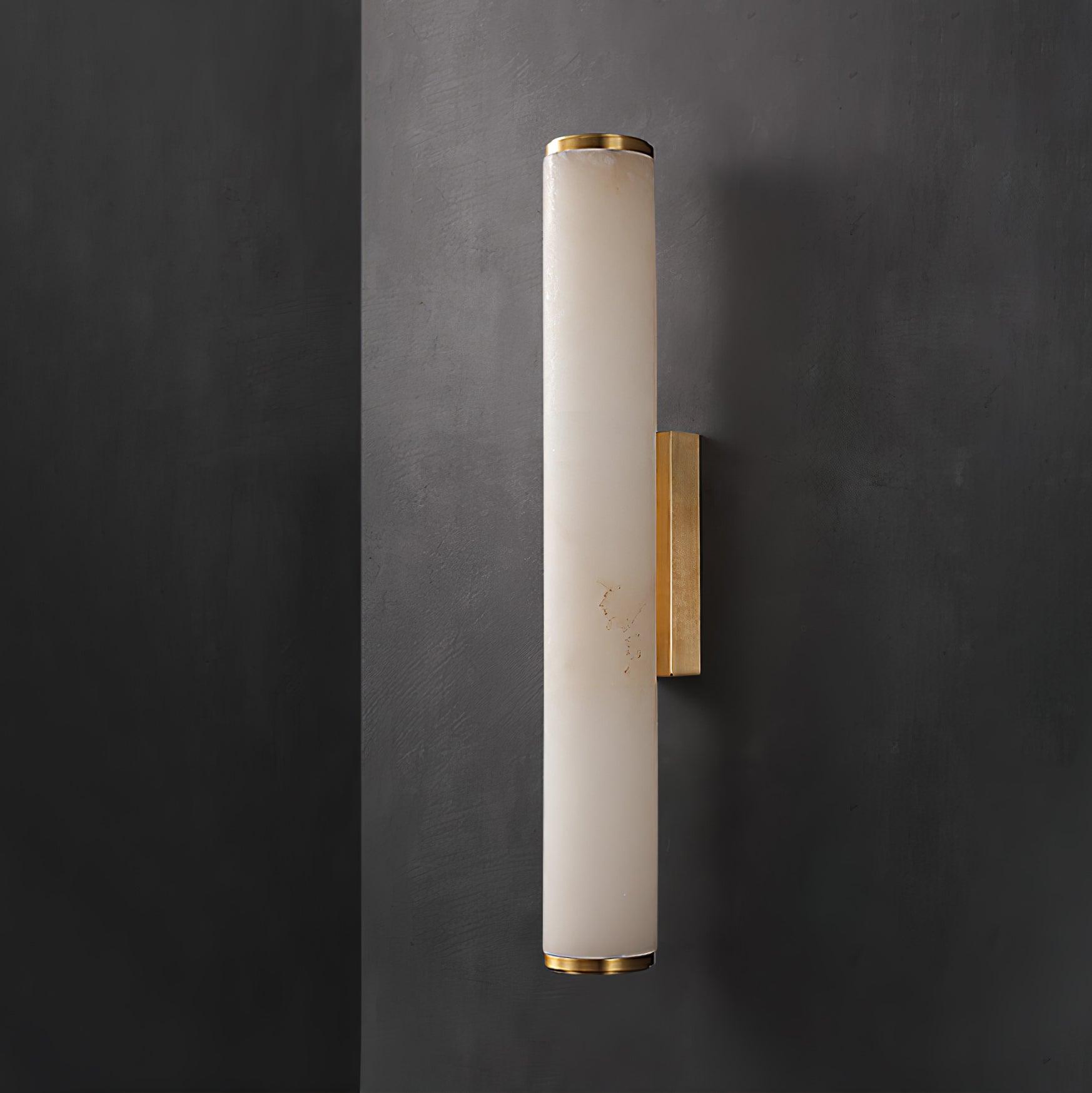 Modern Alabaster Tube LED Wall Sconce 1-Light