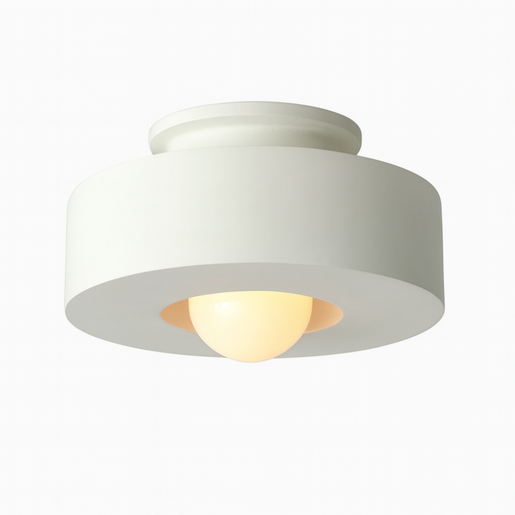 Nordic Artistic Round Resin LED Ceiling Light 1-Light