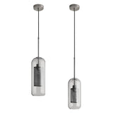 Modern Capsule Perforated Glass Pendant Light 1-Light