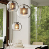 Modern Capsule Perforated Glass Pendant Light 1-Light