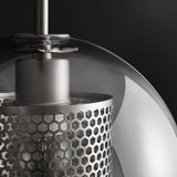 Modern Capsule Perforated Glass Pendant Light 1-Light