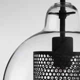 Modern Capsule Perforated Glass Pendant Light 1-Light