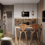 Modern Capsule Perforated Glass Pendant Light 1-Light