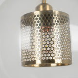 Modern Capsule Perforated Glass Pendant Light 1-Light