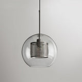 Modern Capsule Perforated Glass Pendant Light 1-Light